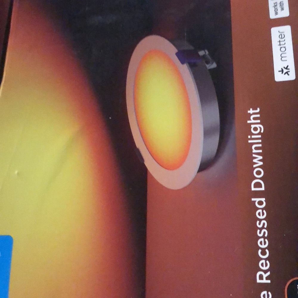Smart Color-Change Recessed LED Downlight - Warm Amber Glow